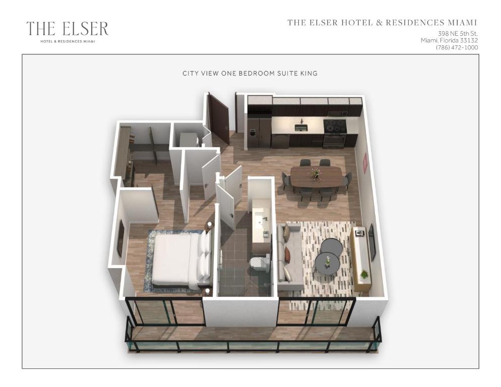 Půdorys ubytování The Elser Hotel Miami - An All-Suite Hotel