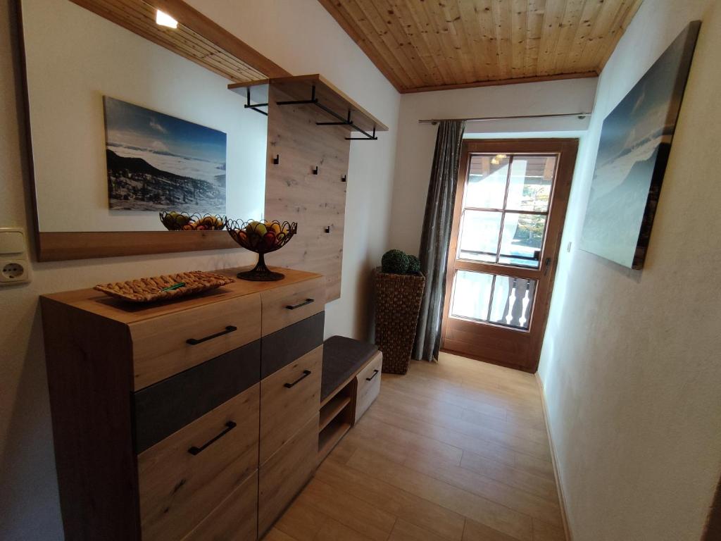 Kuchyň nebo kuchyňský kout v ubytování Landhaus Seebacher