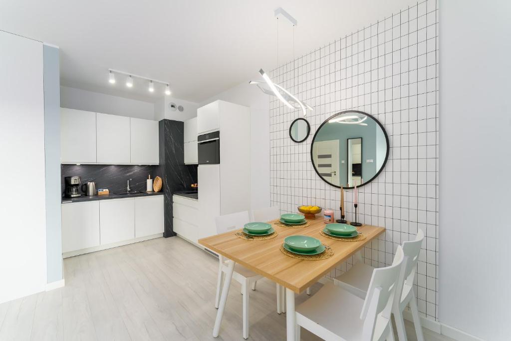Kuchnia lub aneks kuchenny w obiekcie Klif Apartamenty Nadmorskie Tarasy D601