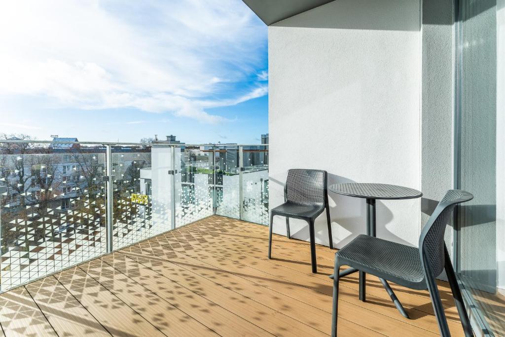 Balkon lub taras w obiekcie Klif Apartamenty Nadmorskie Tarasy D601