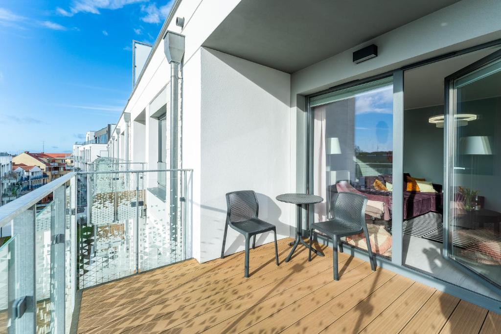 Balkon lub taras w obiekcie Klif Apartamenty Nadmorskie Tarasy D601