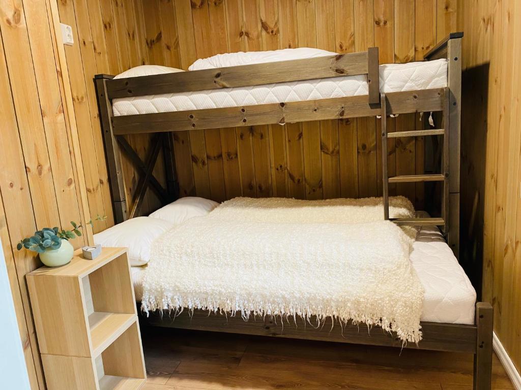 Postel nebo postele na pokoji v ubytování Perfect moutain getaway! Beautiful Apartment at Skagahøgdi with Panoramic View