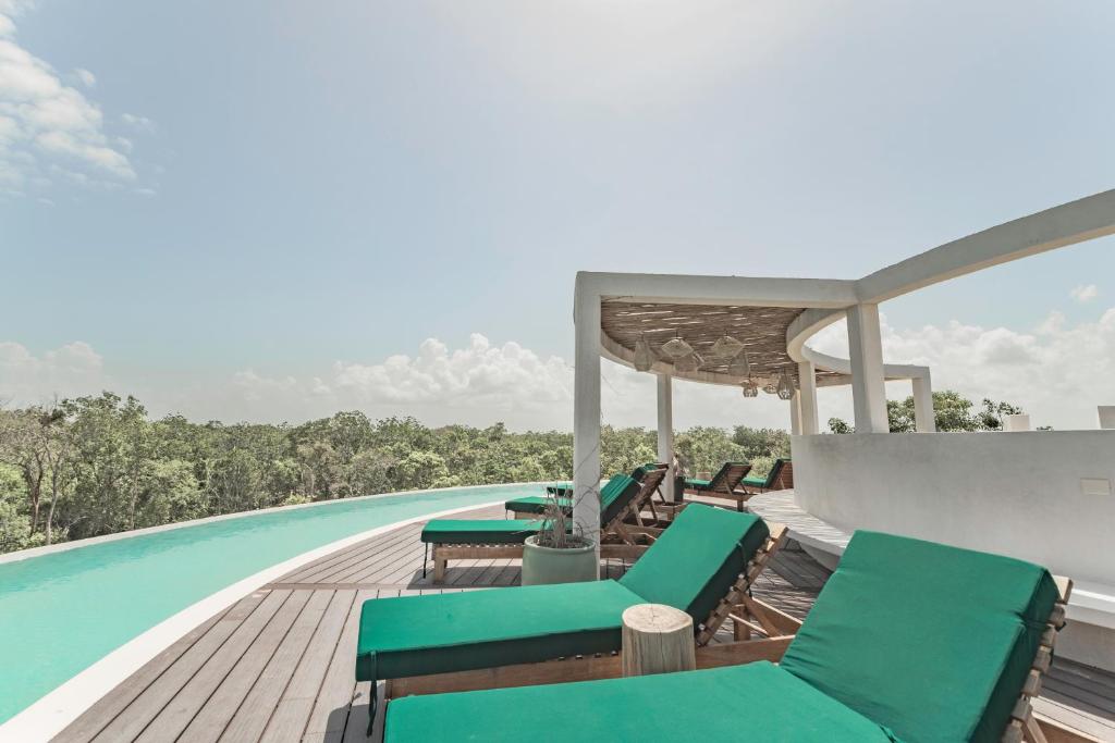 Beautiful & FullyEquipped Apartment In Tulum Rooftop Pool, Terrace