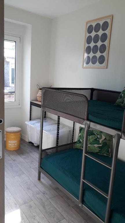 Posteľ alebo postele v izbe v ubytovaní Appartement, port de Binic