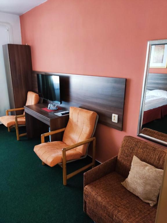 TV a/nebo společenská místnost v ubytování Hotel Formanka