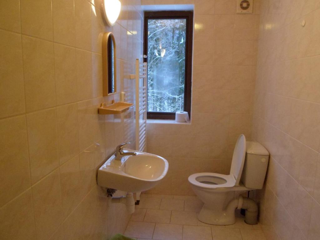 Koupelna v ubytování Privat Pohoda