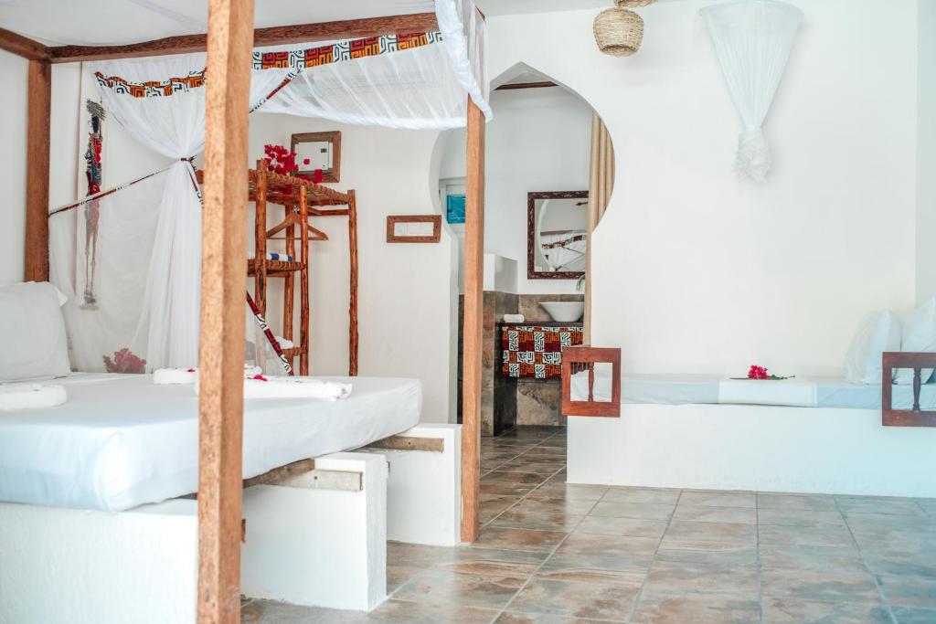 Koupelna v ubytování Dhow Resort