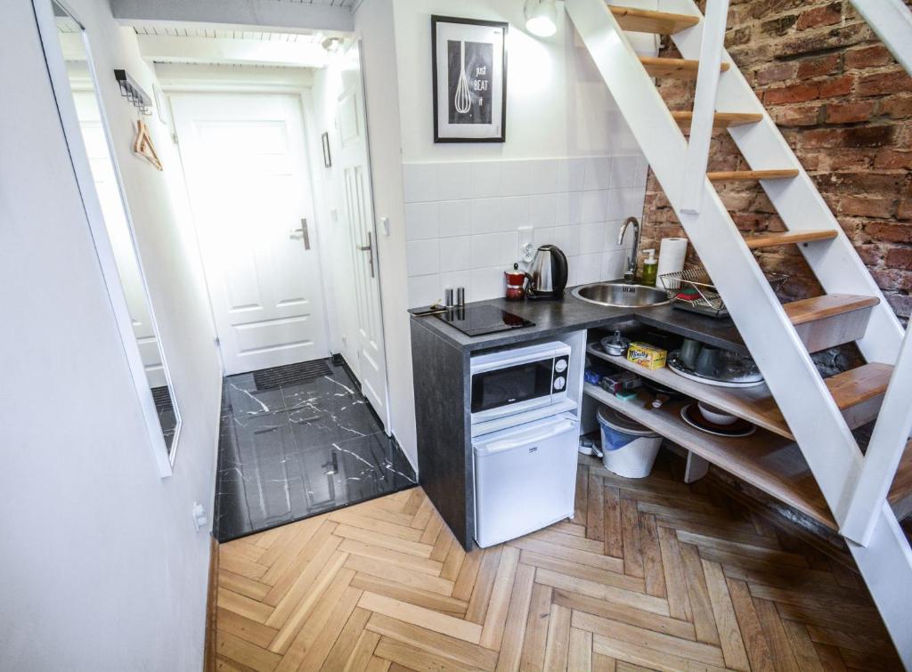 Kuchyňa alebo kuchynka v ubytovaní LION apartments