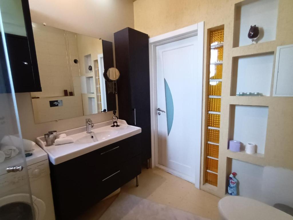 Koupelna v ubytování Skaistakalnio apartamentai