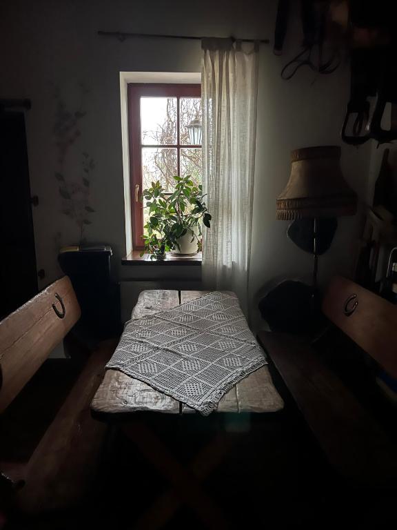 Postel nebo postele na pokoji v ubytování Żabie Oko
