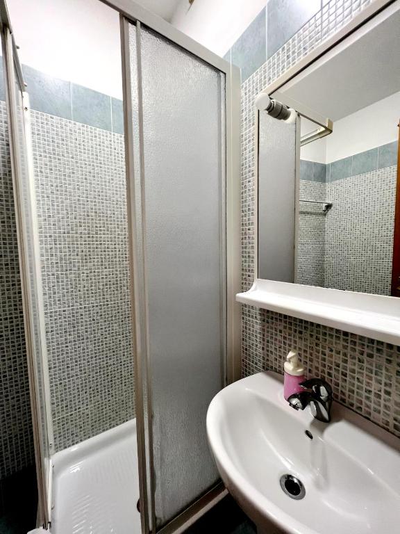 Koupelna v ubytování Hotel domus termini