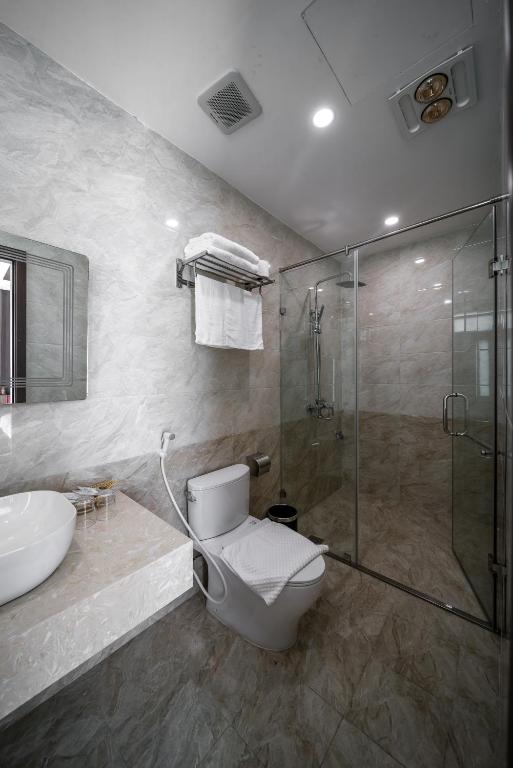 Koupelna v ubytování Veshia Hotel & Spa