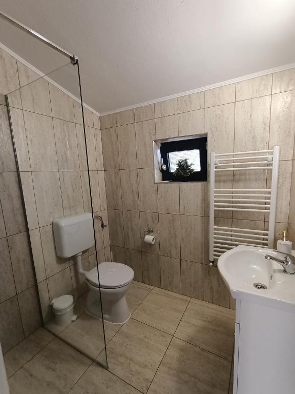 Koupelna v ubytování VILA GE