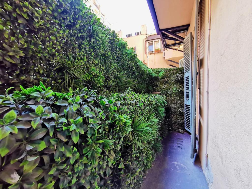 an alley with green plants next to a building at Le PETIT BALCON by Booking Guys in Nice