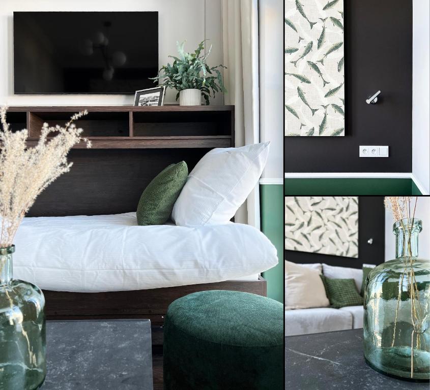 Televízia a/alebo spoločenská miestnosť v ubytovaní AboutArtApartments - By the river