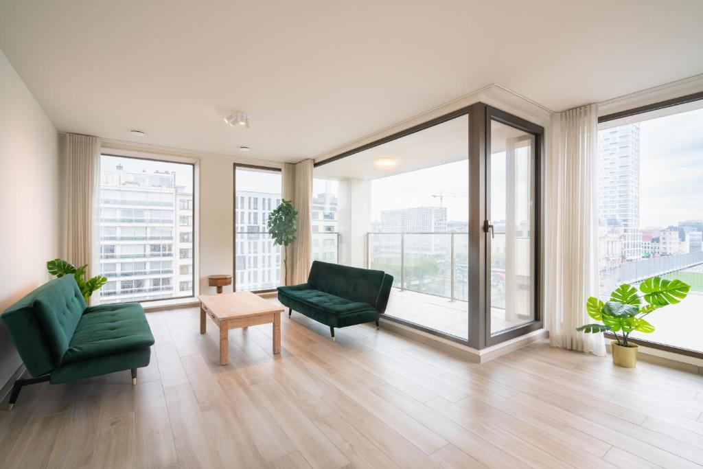 Un lugar para sentarse en Opera Square Apartments in the Center of Antwerp