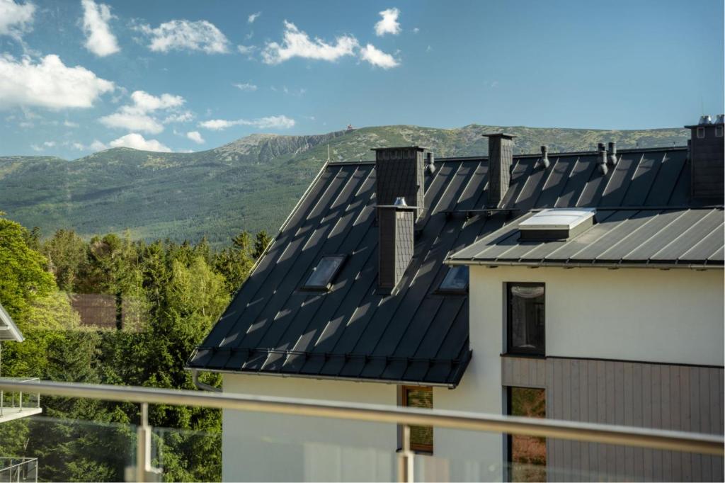 Výhľad na hory alebo výhľad na hory priamo z apartmánu