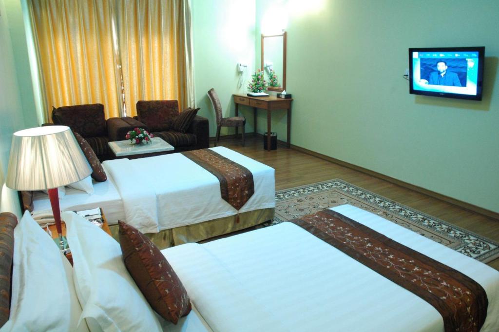 Voodi või voodid majutusasutuse Best Western Green Hill Hotel toas