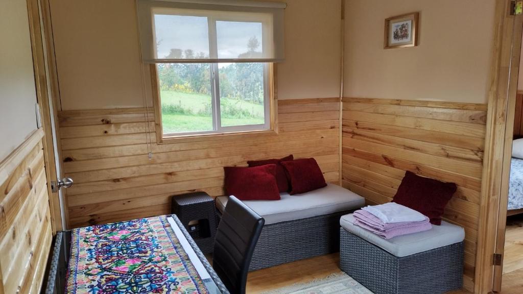 Posezení v ubytování Cabañas Maullin, Las Chilcas