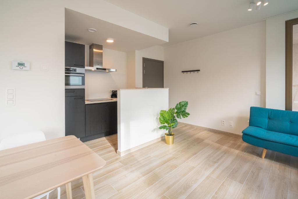 Una cocina o cocineta en Opera Square Apartments in the Center of Antwerp