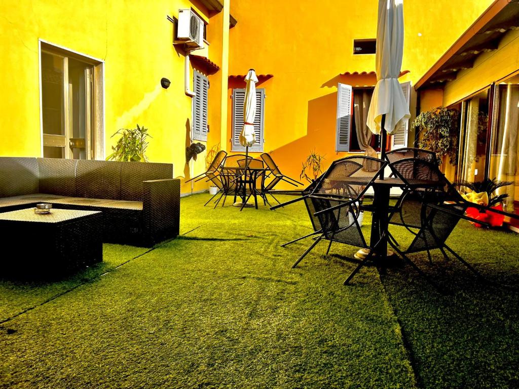 Posezení v ubytování Albergo pizzeria 76 06