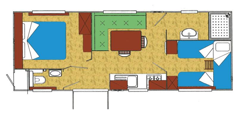 Půdorys ubytování Camping & Village Polvese