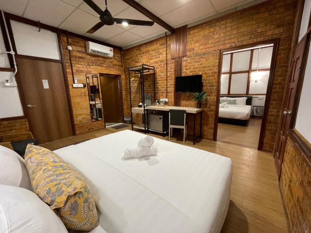 TV a/nebo společenská místnost v ubytování Api-api Eco Chalet