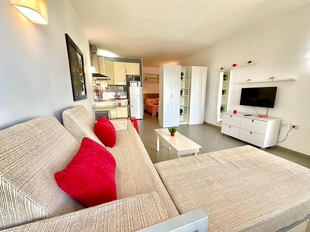Kuchyň nebo kuchyňský kout v ubytování Apartamento Rest&Pool