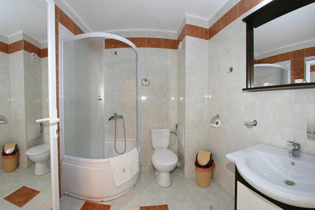 Koupelna v ubytování Hotel Iri