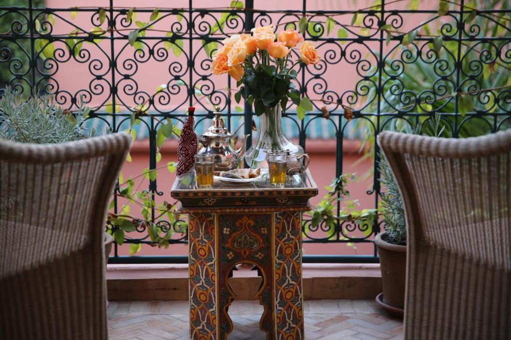 Posezení v ubytování Palais Riad Lamrani