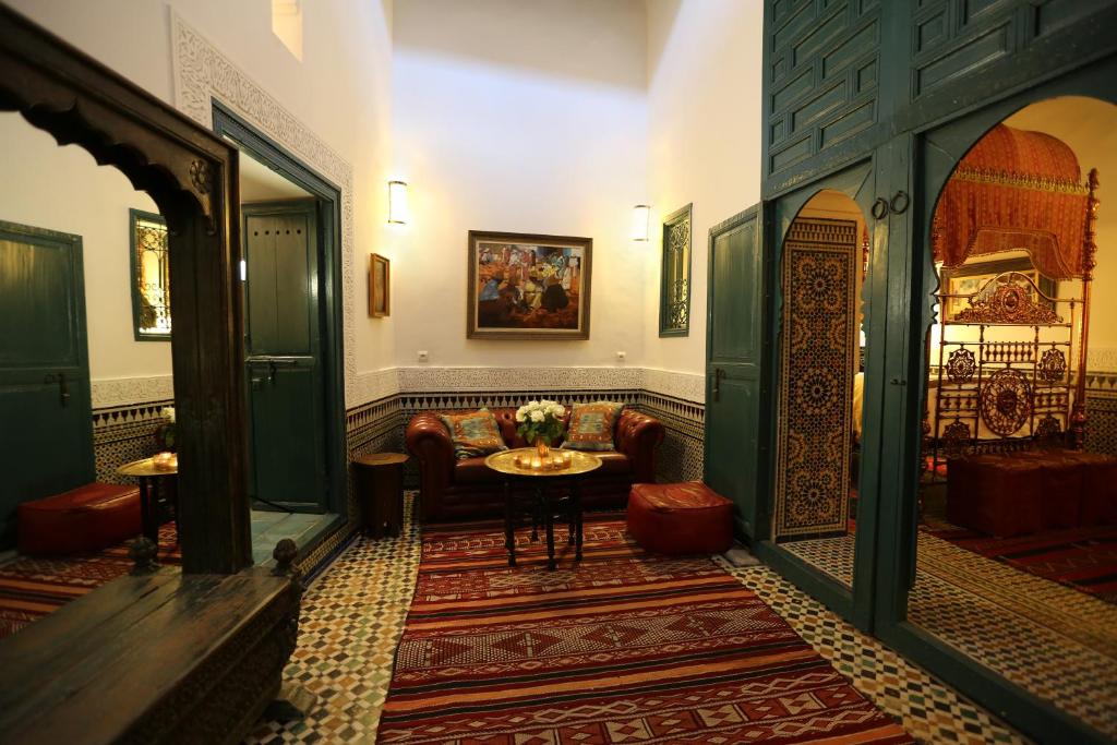 Posezení v ubytování Palais Riad Lamrani