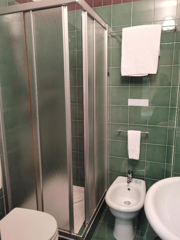 Koupelna v ubytování Hotel Vittoria