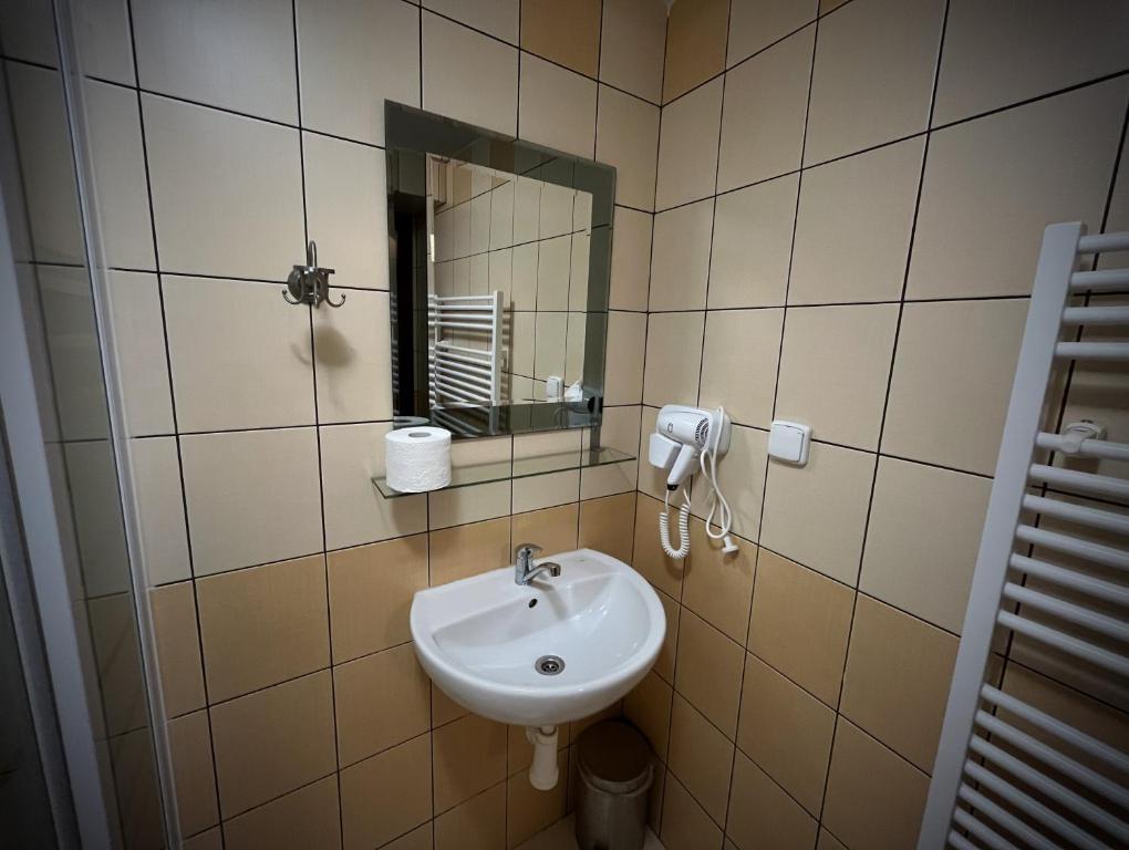 Kúpeľňa v ubytovaní Penzión Pri Kaštieli Záturčie