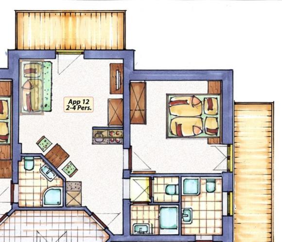 Půdorys ubytování Gästehaus Gratz - inklusive Eintritt in die Alpentherme