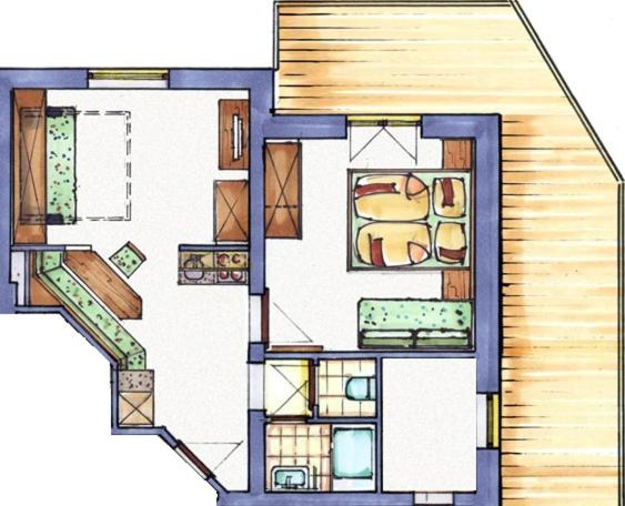 Půdorys ubytování Gästehaus Gratz - inklusive Eintritt in die Alpentherme