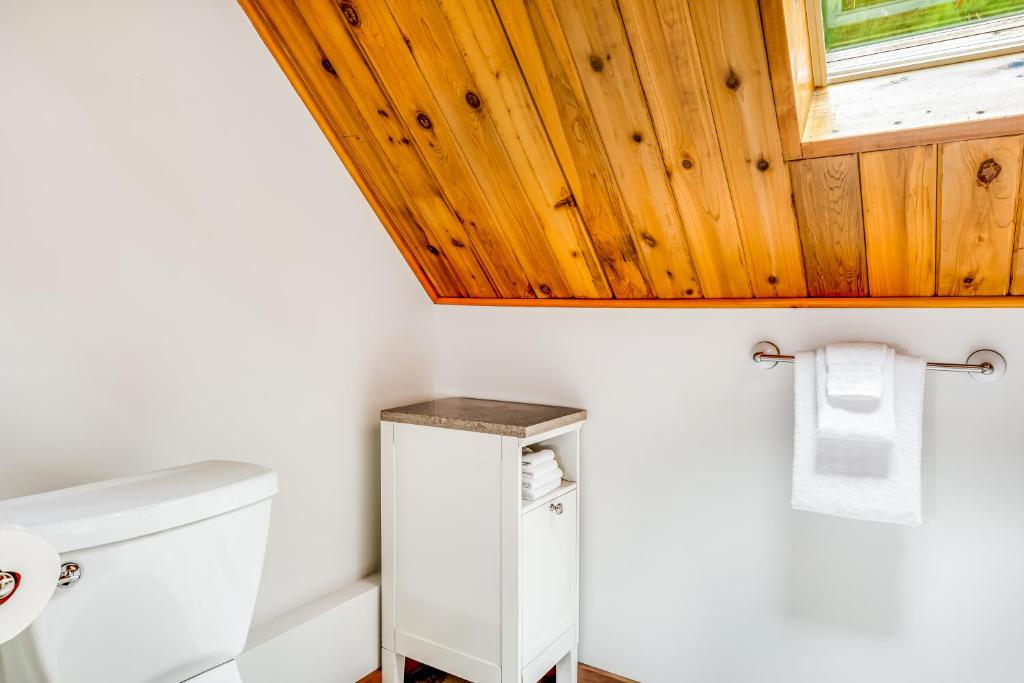 Koupelna v ubytování Alderbrook A-Frame