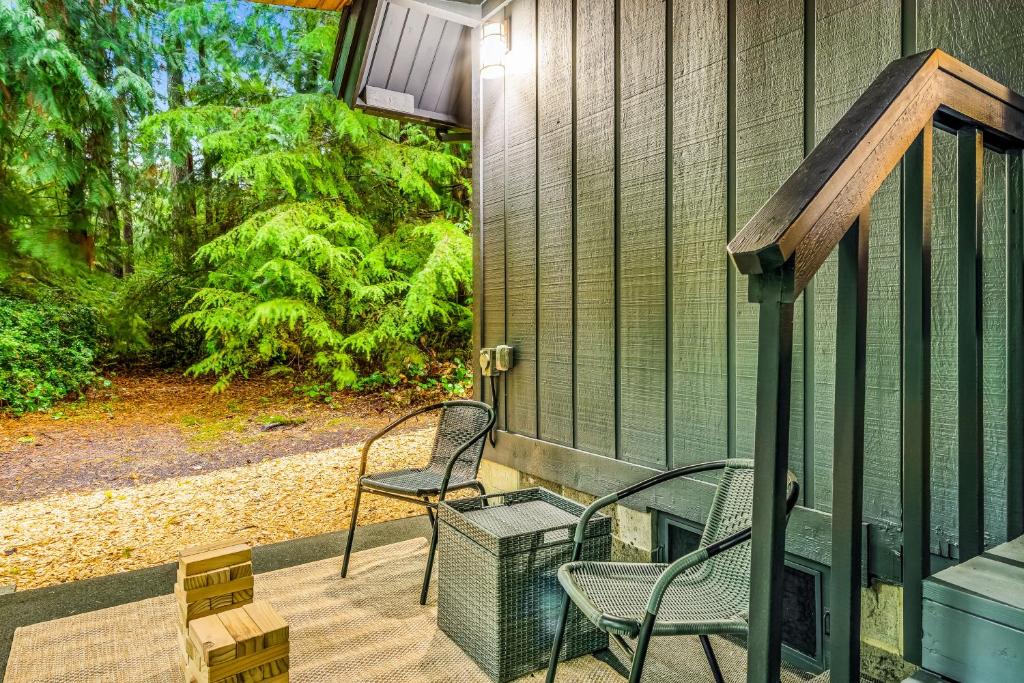 Zahrada ubytování Alderbrook A-Frame