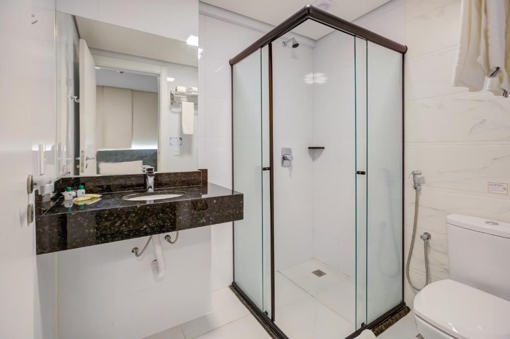 Koupelna v ubytování Viale Iguassu Hotel