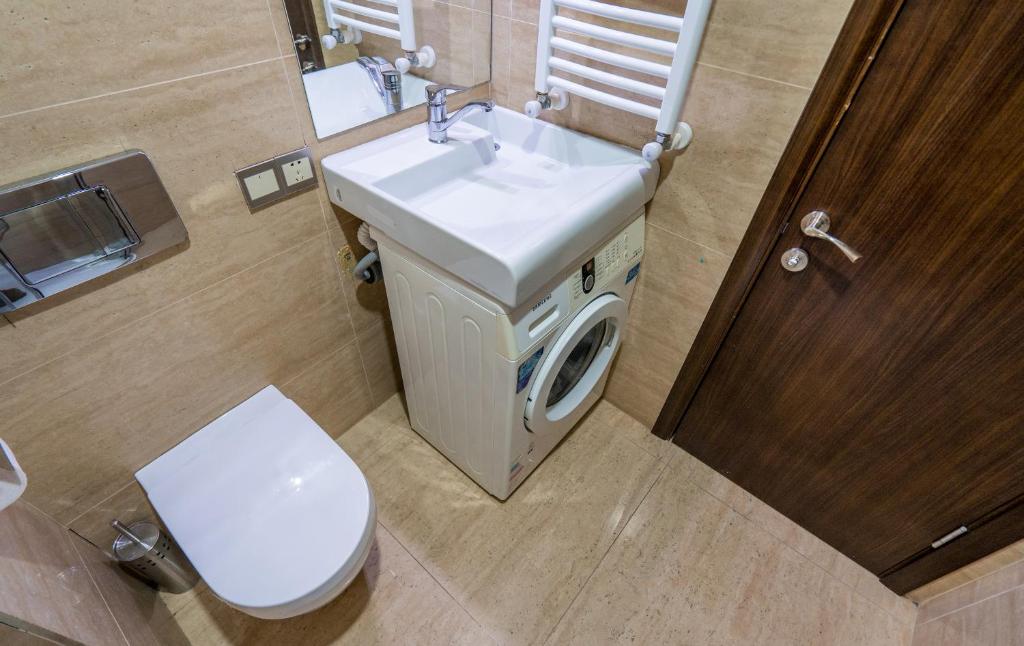 Koupelna v ubytování Studio Apartment NFT New Gudauri 215