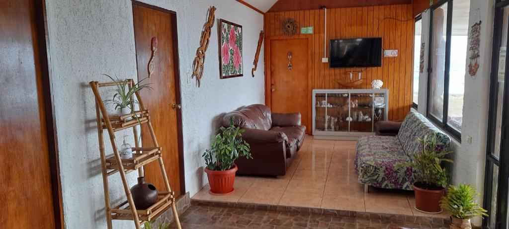 TV o dispositivi per l'intrattenimento presso Cabañas & Hostal Tojika