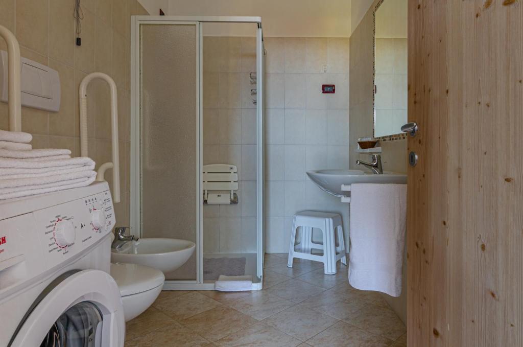 Koupelna v ubytování Agritur Cristina
