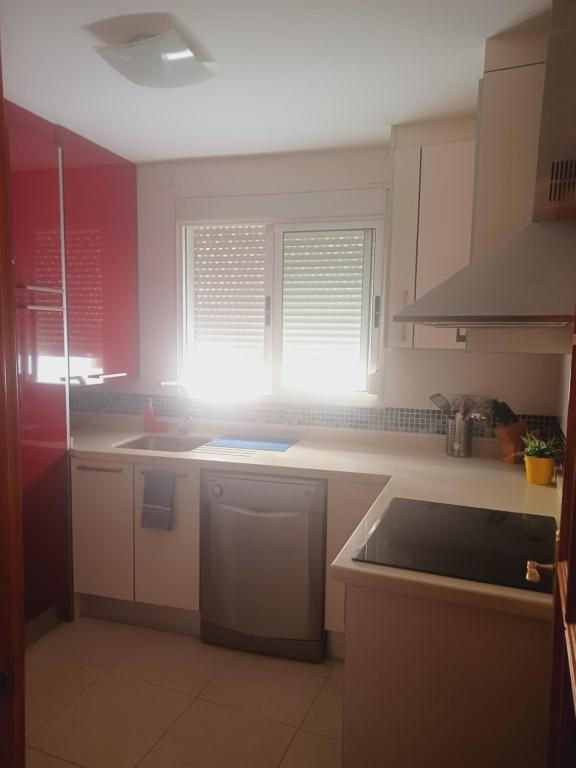 Kuchyň nebo kuchyňský kout v ubytování PLAZA NUEVA