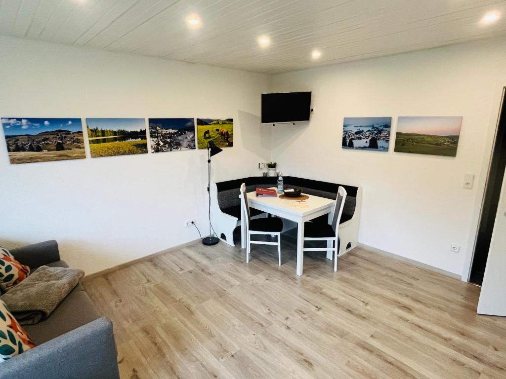 TV a/nebo společenská místnost v ubytování Haus am Sonnenberg,Todtnauberg, Ferienwohnung 002, direkt am Skilift-Skipiste, Nähe Feldberg