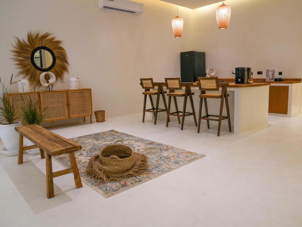 Köök või kööginurk majutusasutuses Pool Villa Jebel Jais