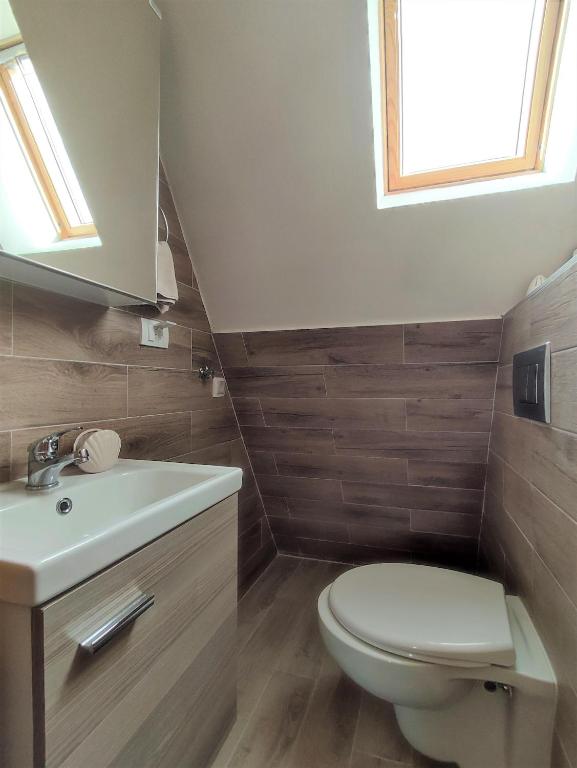 Koupelna v ubytování Apartman Maslacak
