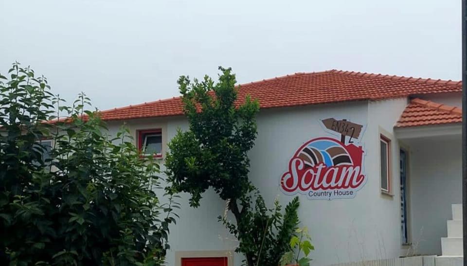 a sign on the side of a building at Sotam Country House EN342 in Góis