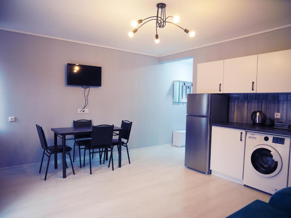 Kuchyň nebo kuchyňský kout v ubytování Gablile apartments