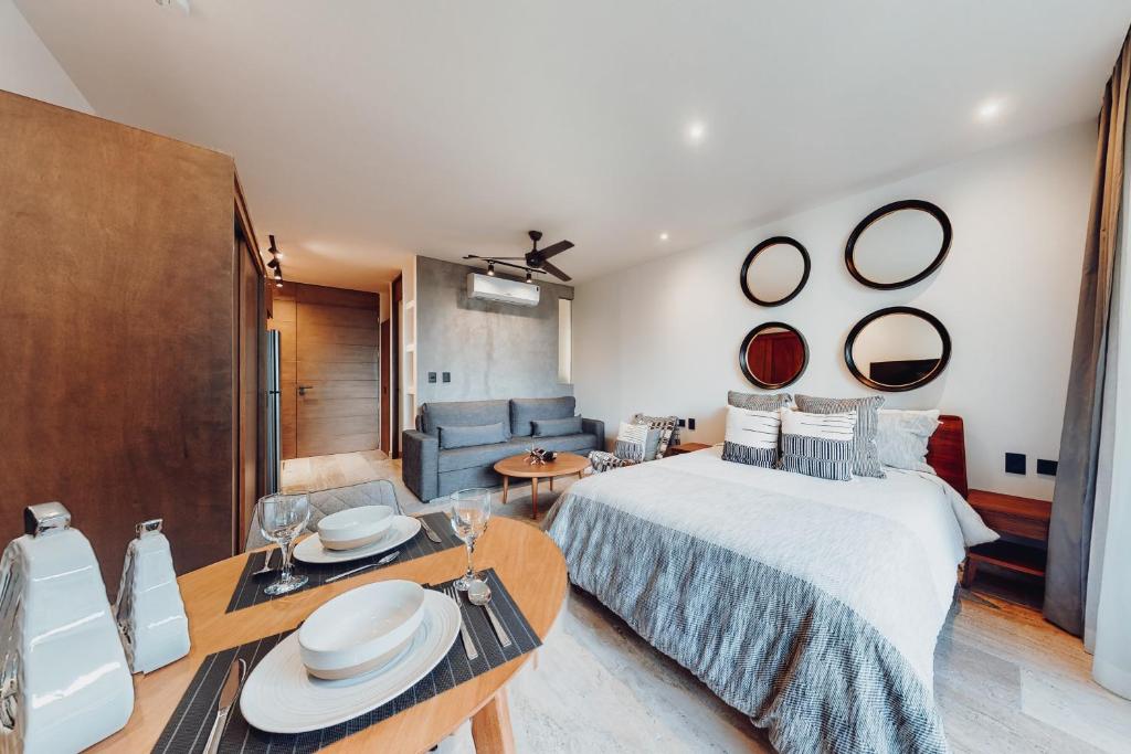 Säng eller sängar i ett rum på Volta 406