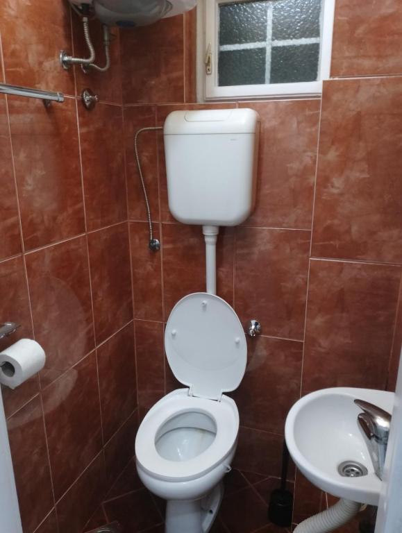 Koupelna v ubytování Mili Host