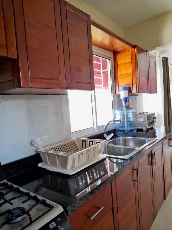 Kuchyň nebo kuchyňský kout v ubytování Apartamento Esme